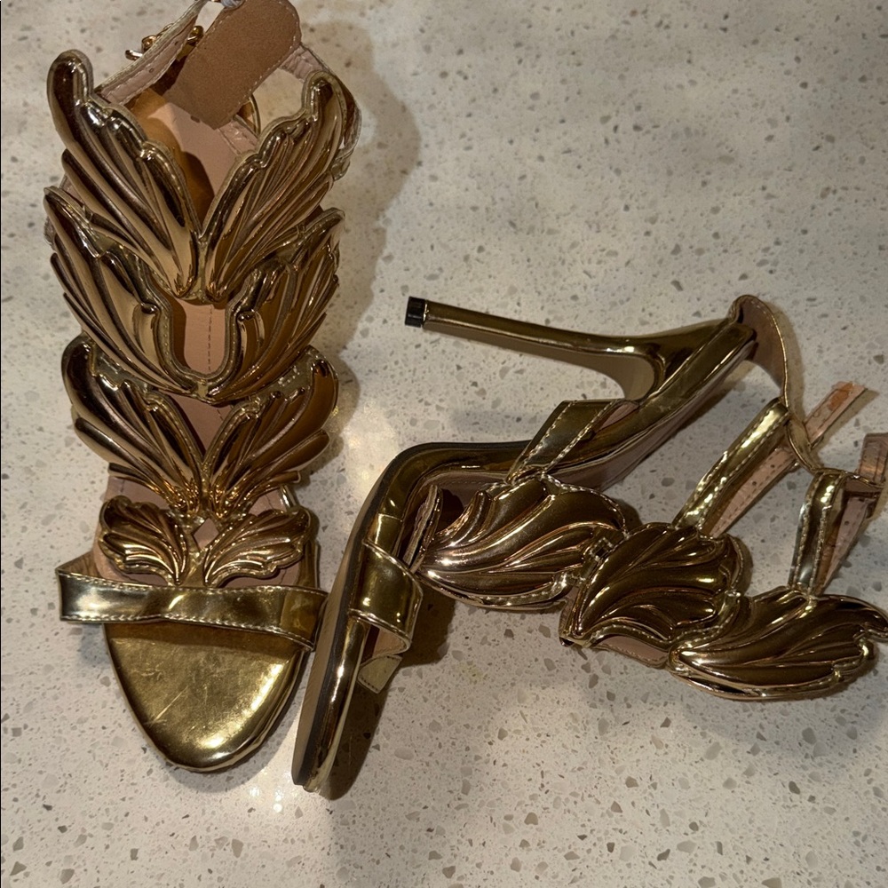 Elegant Gold Women's Heels